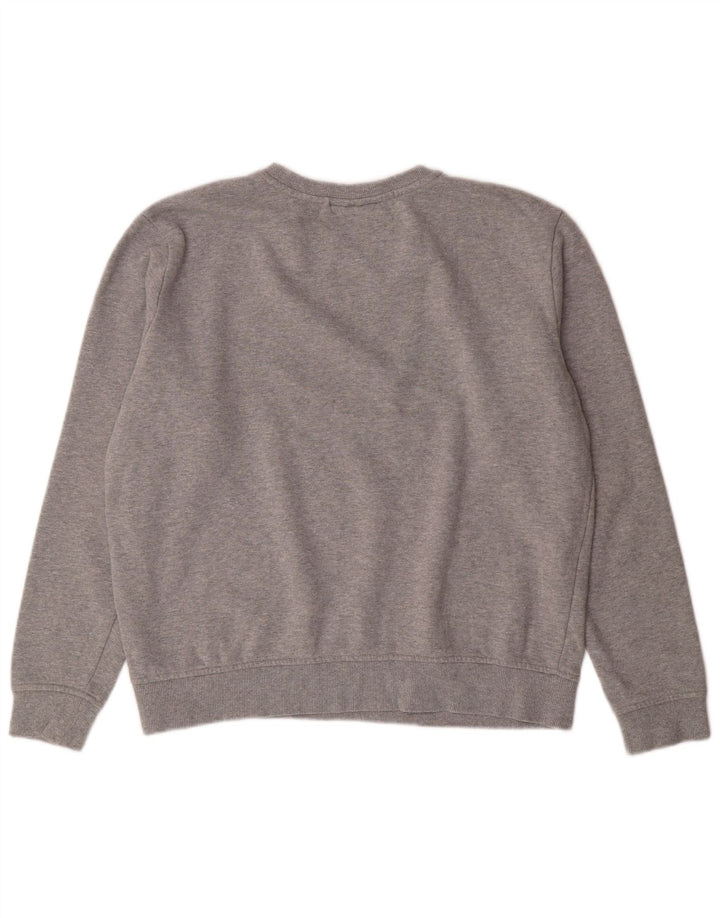 FILA Womens Sweatshirt Jumper UK 16 Large Grey Cotton