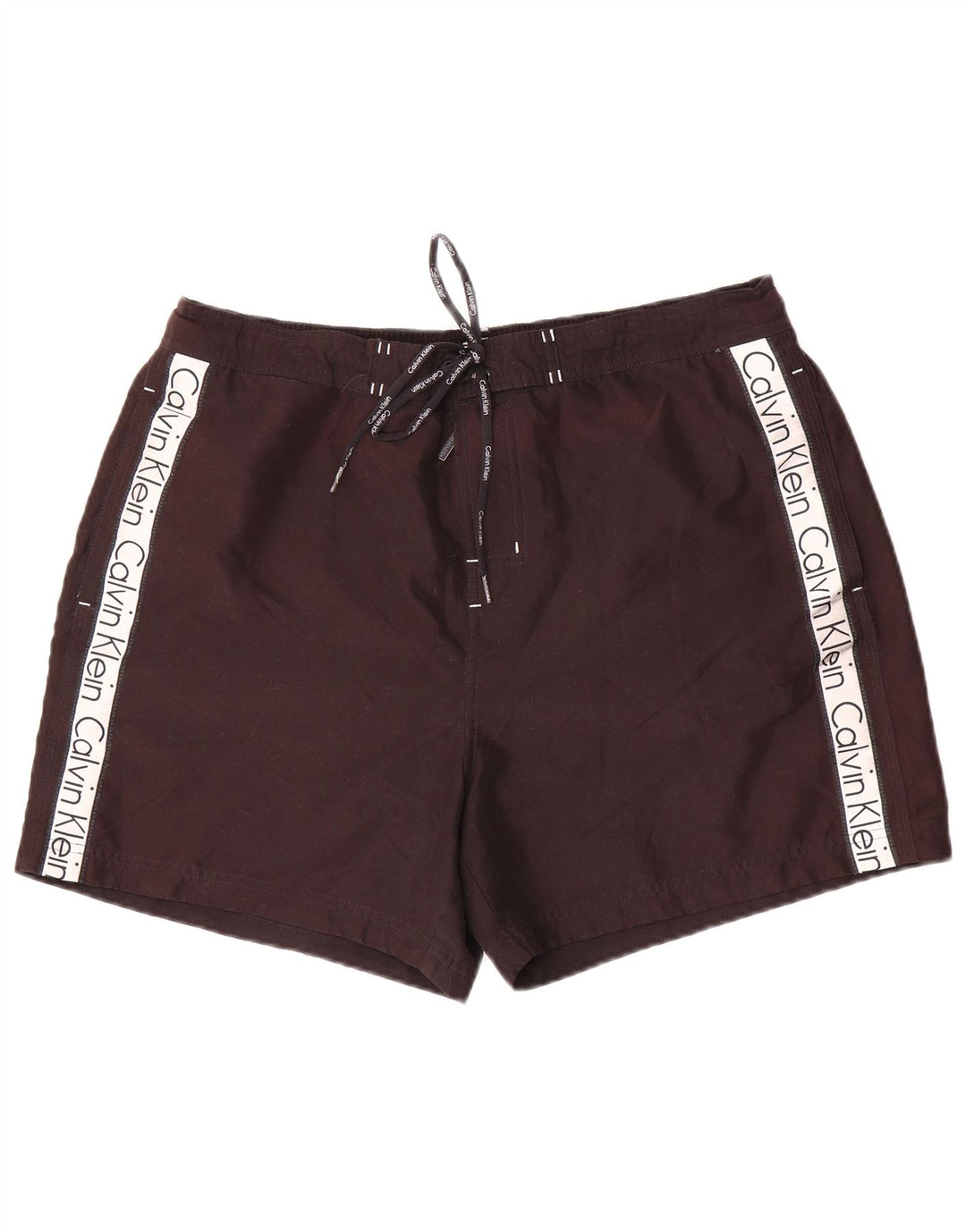 Calvin Klein Herren-Badeshorts mit Grafik, XL, schwarzes Farbblock-Polyester