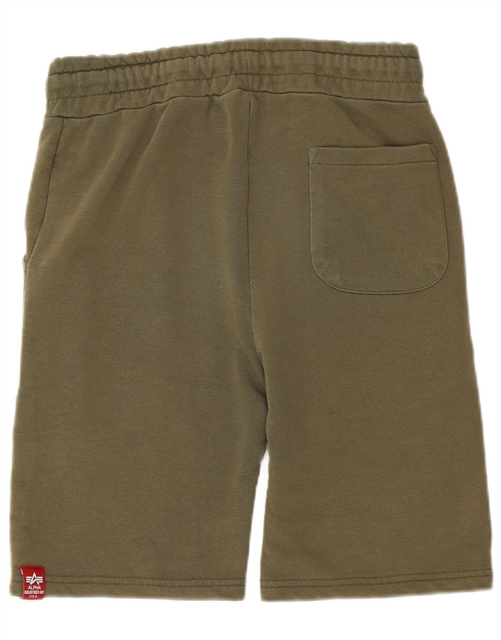 ALPHA INDUSTRIES Herren-Sportshorts aus mittlerer Khaki-Baumwolle