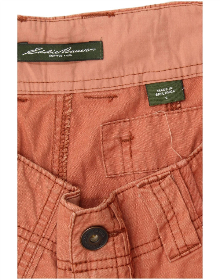 EDDIE BAUER Damen Cargoshorts US 2 XS W28 Orange Baumwolle