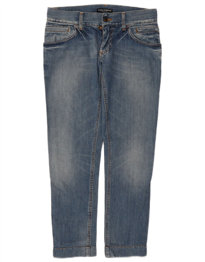 DOLCE & GABBANA Damen Straight Jeans UK 12 Medium W30 L28 Blau