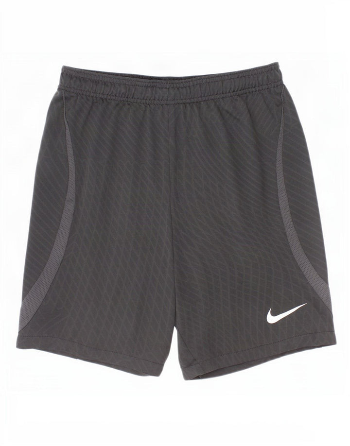 Nike Dri Fit Sportshorts für Jungen, 12–13 Jahre, groß, schwarz, kariert, Polyester