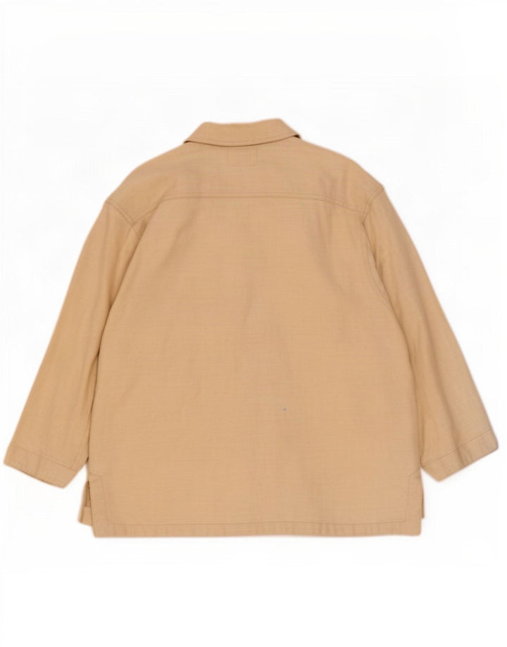 Smith & Brooks Damen Übergroße Utility-Jacke UK 12 Medium Beige Ramie