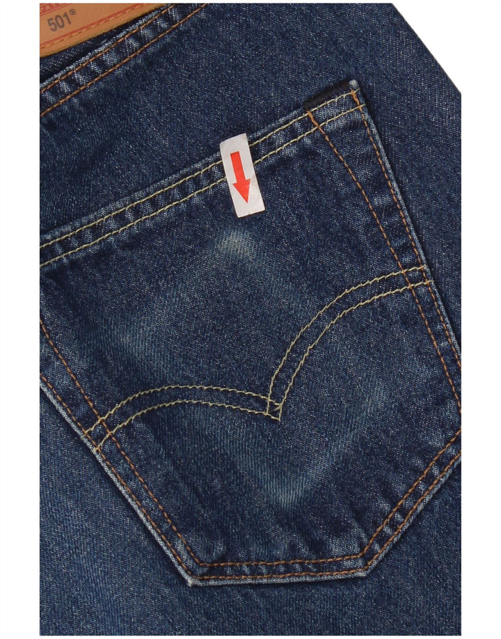 Levi's Herren 501 Straight Jeans W30 L28 Marineblau Baumwolle