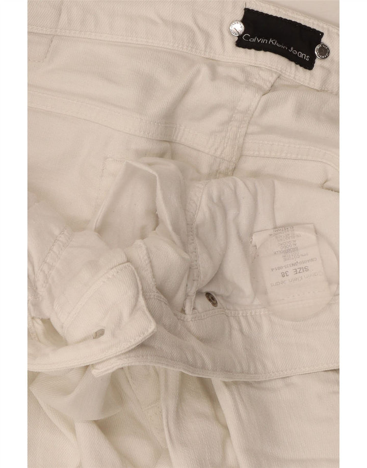 Calvin Klein Herren Straight Jeans W38 L30 Weiße Baumwolle