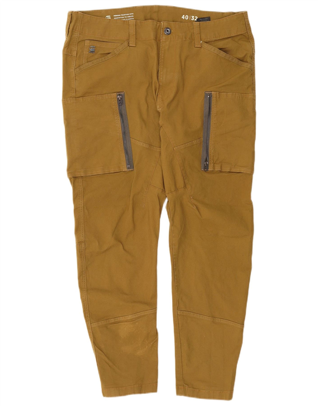 G-STAR Herren Tapered Cargohose W40 L28 Gelbe Baumwolle