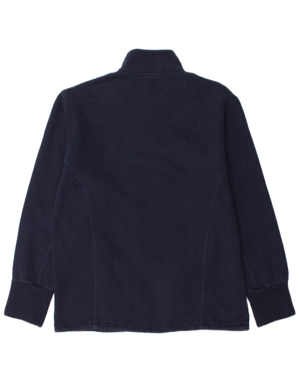 Reebok Damen-Sweatshirt mit Reißverschluss am Hals, UK 12, mittelmarineblau, Baumwolle