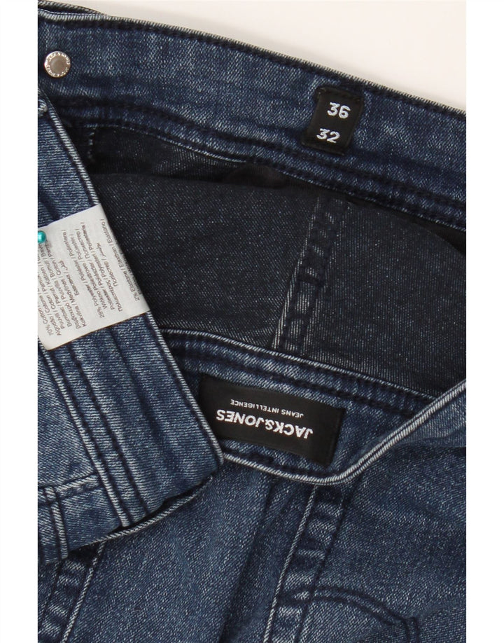 Jack & Jones Herren Slim Jeans W36 L32 Blaue Baumwolle