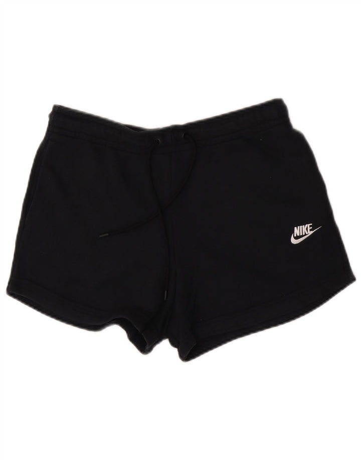 Nike Damen Sportshorts UK 10 Small Schwarz Baumwolle