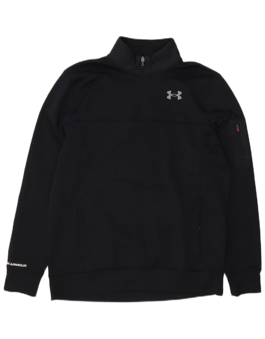 Under Armour Herren-Sweatshirt mit Reißverschluss, lockere Passform, mittelschwarz
