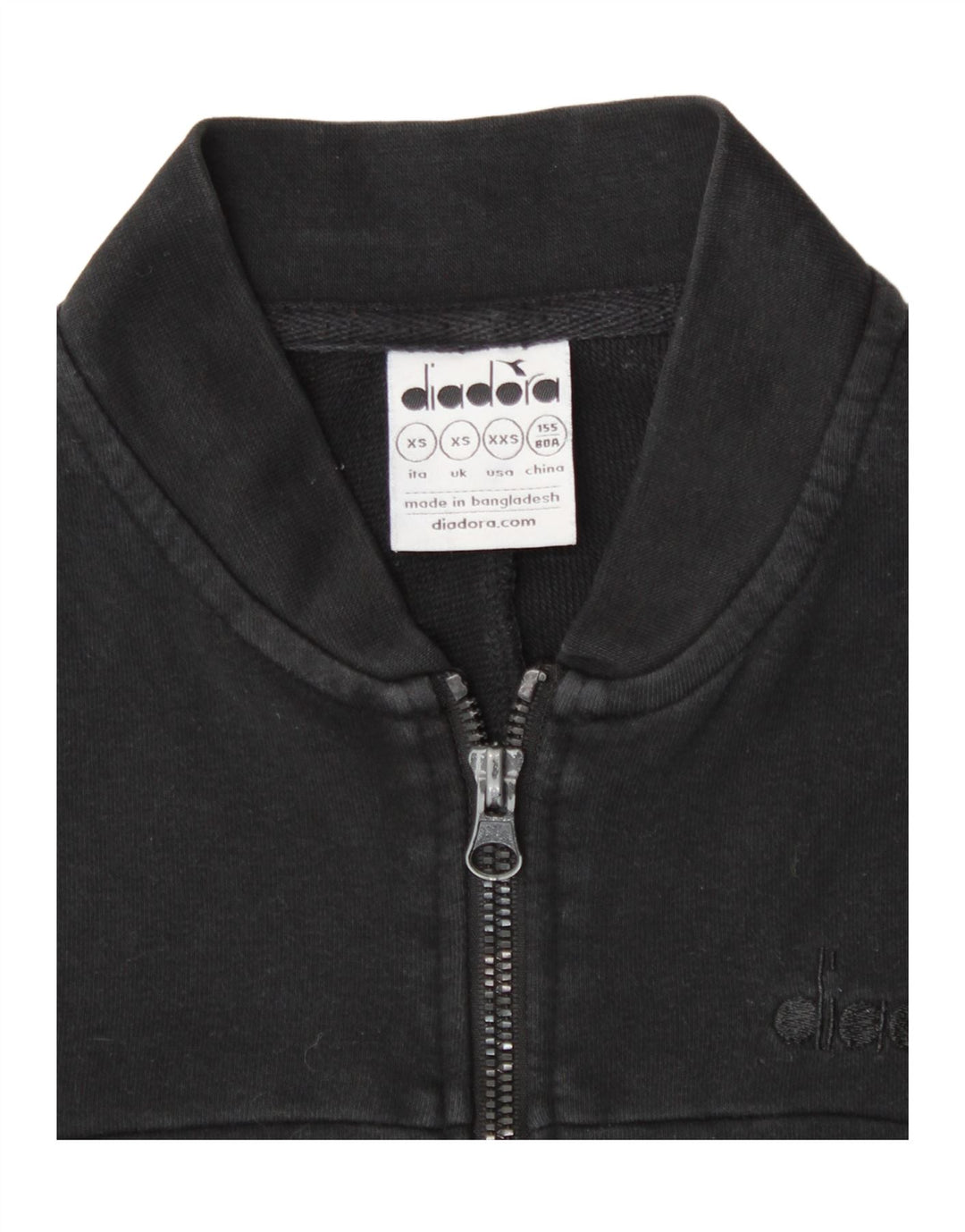 Diadora Damen-Trainingsanzugoberteil mit lockerer Passform, UK 6, XS, Schwarz