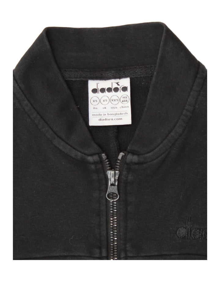 Diadora Damen-Trainingsanzugoberteil mit lockerer Passform, UK 6, XS, Schwarz
