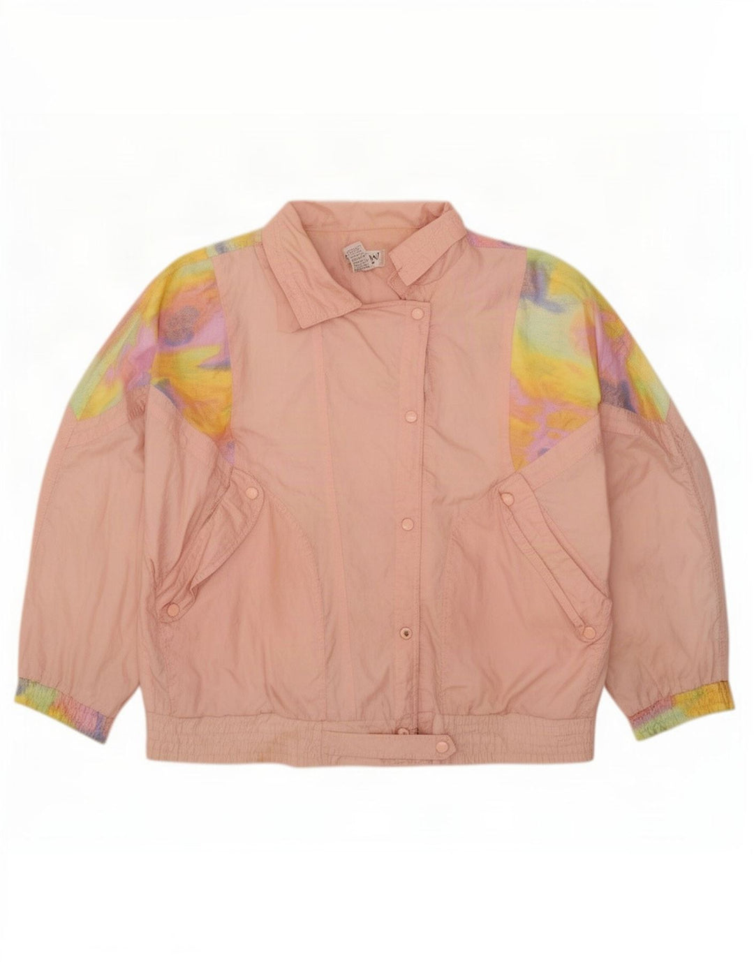 Lavon Damen-Trainingsanzug mit abstraktem Muster, Top-Jacke, UK 16, Größe L, Rosa, 80er-Jahre