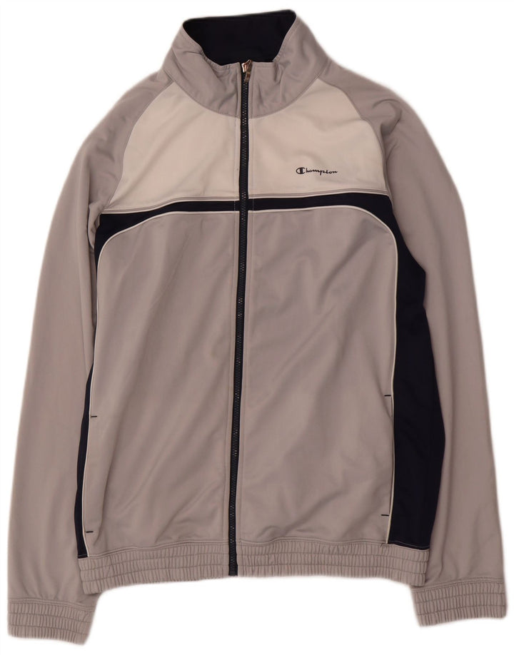 Champion Herren-Trainingsanzugoberteil, XL, Grau, Farbblock