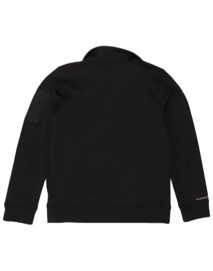 Under Armour Jungen-Sweatshirt mit Reißverschluss am Hals, 9–10 Jahre, mittelschwarz