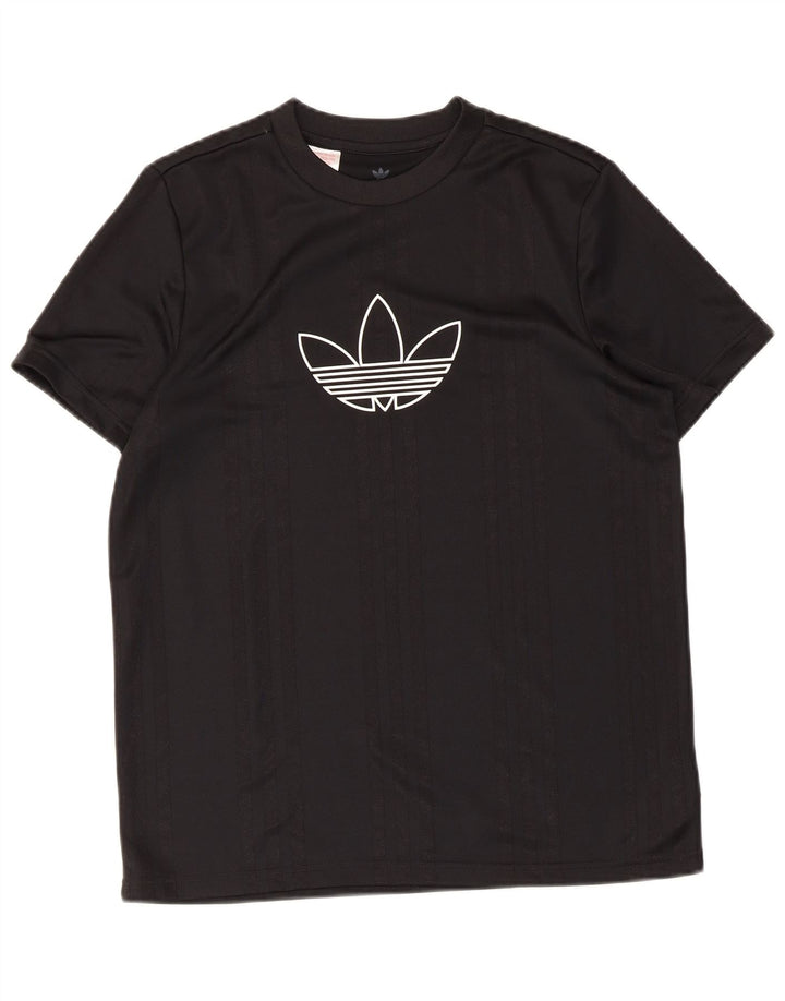 Adidas Jungen Grafik T-Shirt Top 13-14 Jahre Schwarzes Polyester