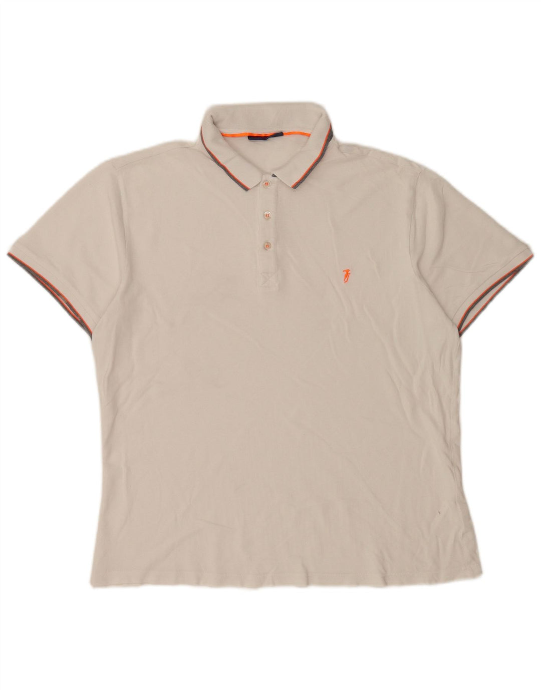 Trussardi Jeans Herren Poloshirt XL Weiß