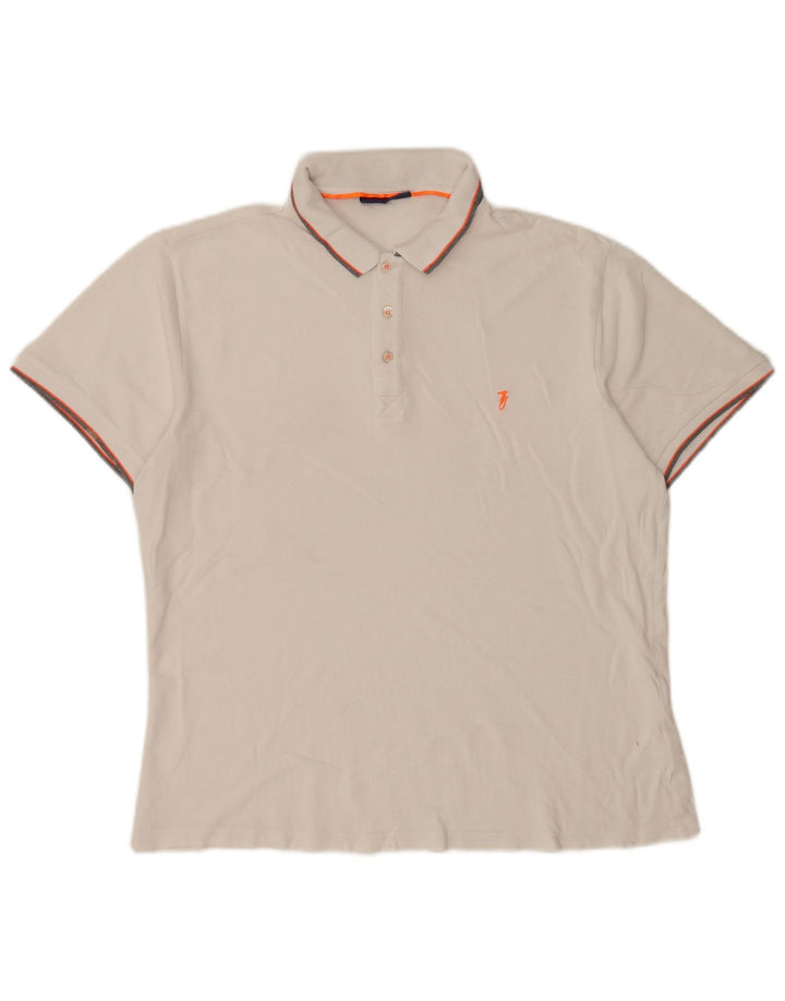 Trussardi Jeans Herren Poloshirt XL Weiß