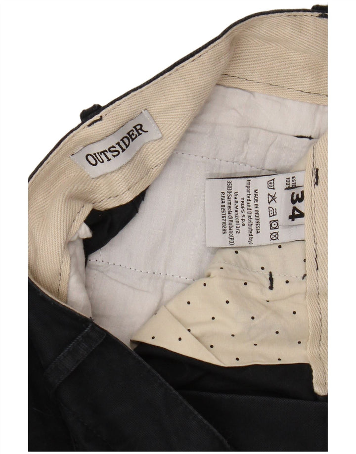 OUTSIDER Herren Cargo-Shorts W34 Große marineblaue Baumwolle