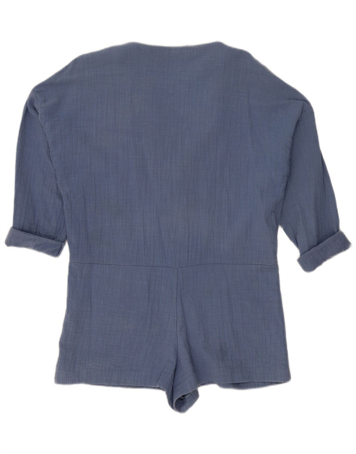 Zara Damen Übergroßer Playsuit UK 10 Small Blau
