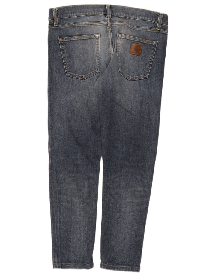 CARHARTT Herren Slim Jeans W32 L27 Blaue Baumwolle
