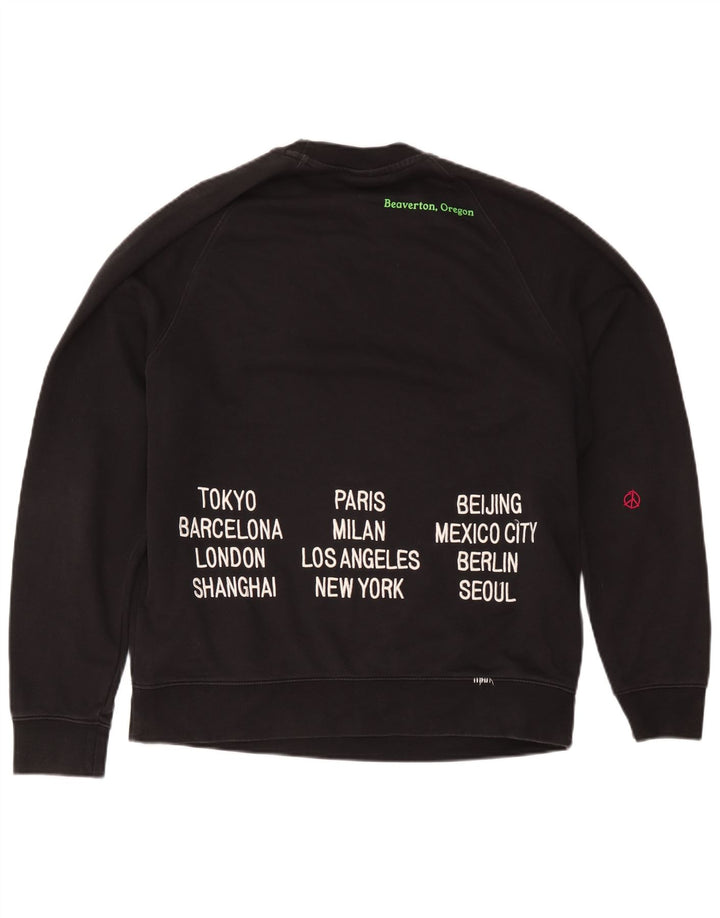 Nike Herren-Sweatshirt mit Grafik, groß, aus schwarzer Baumwolle