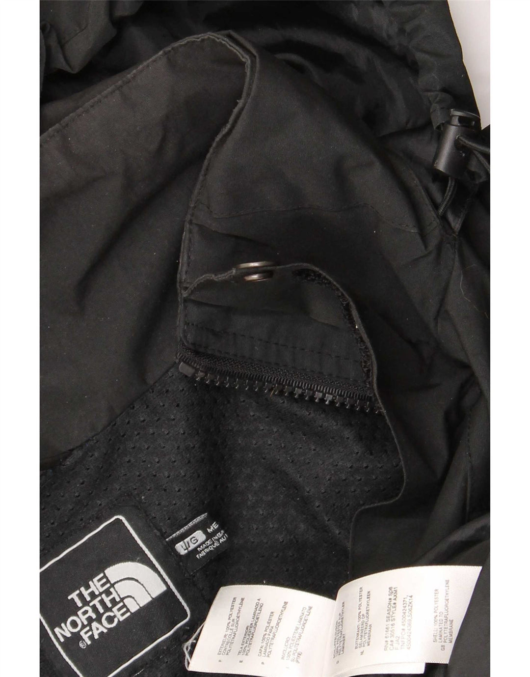 The North Face Herren-Regenjacke mit Kapuze, UK 40, Größe L, Schwarz, Polyester