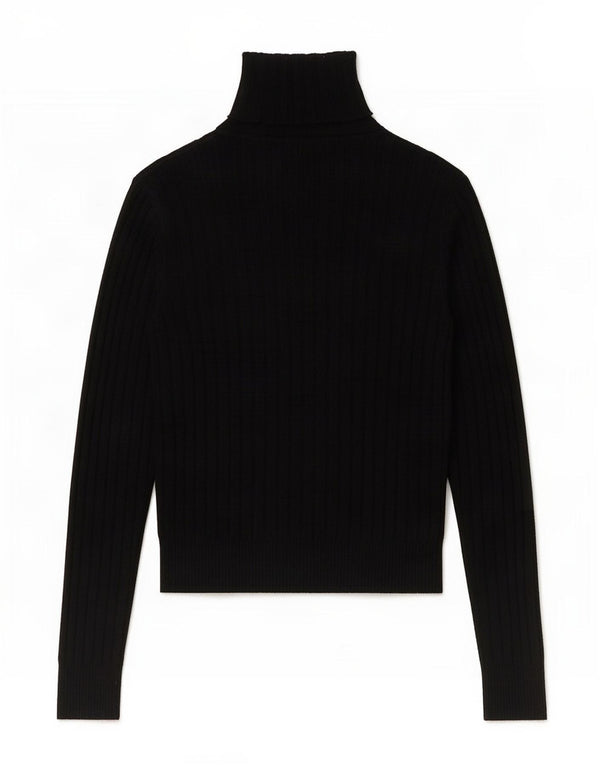 Zara Damen Crop Rollkragenpullover Pullover UK 12 Medium Schwarz