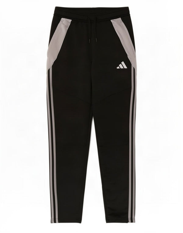 Adidas Mens Tracksuit Trousers Medium Black Colourblock Polyester
