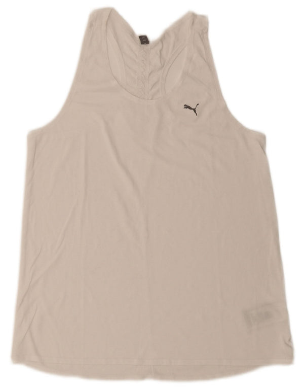 Puma Damen Weste Top UK 12 Medium Weiß Polyester