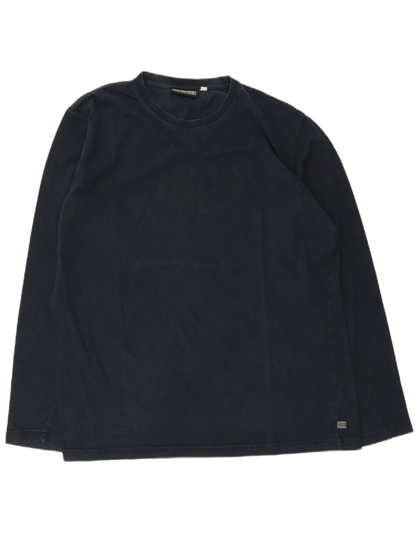 LOTTO Herren-Top, langärmelig, XL, Marineblau, Baumwolle