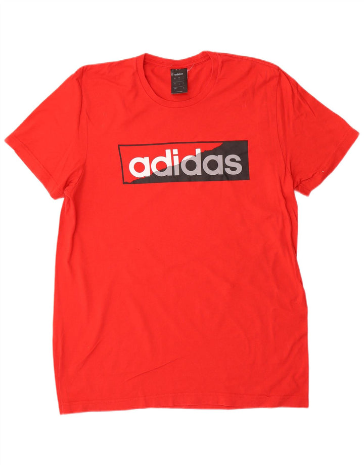 ADIDAS Herren Grafik T-Shirt Top Mittelrot