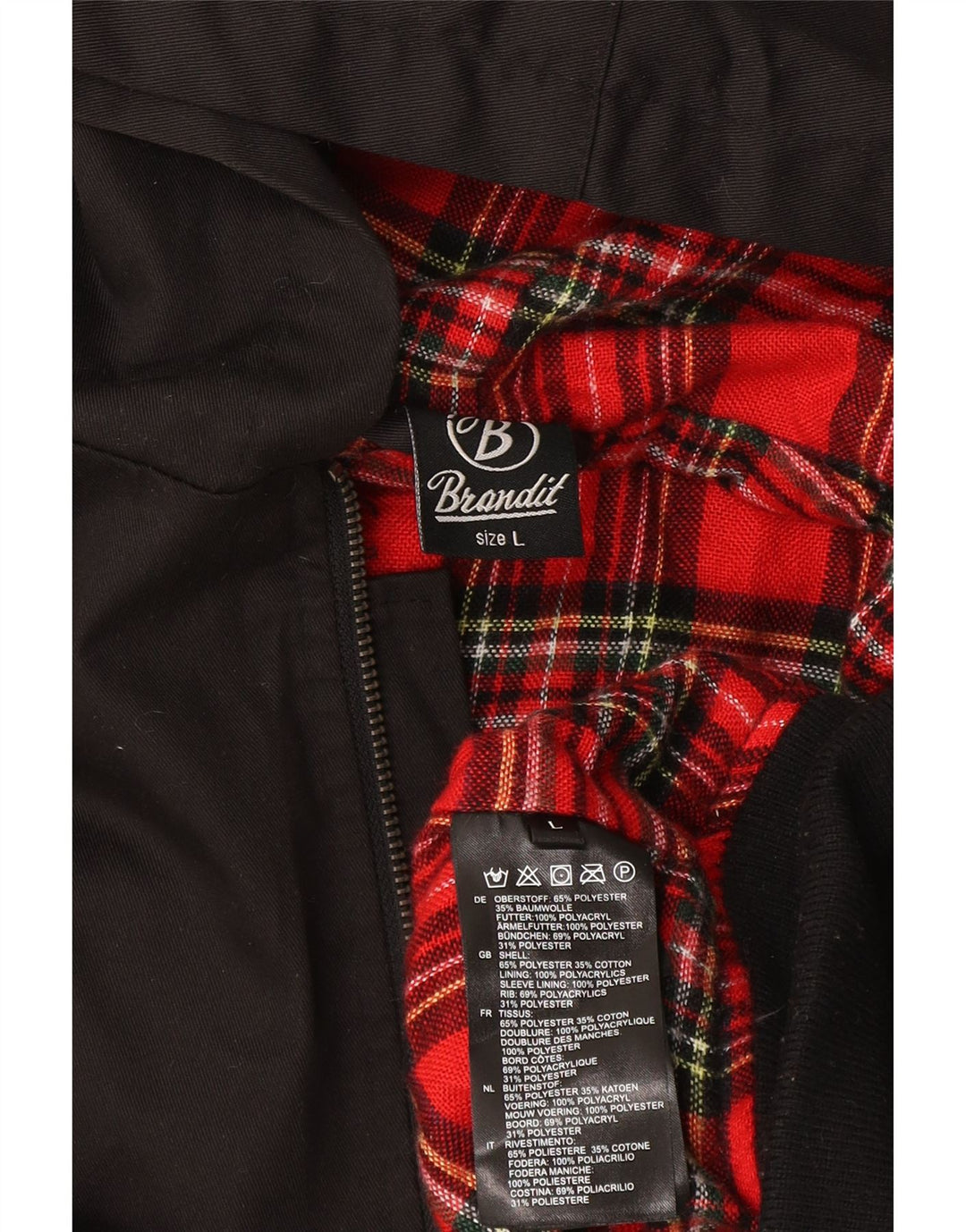 Brandit Damen Bomberjacke mit Kapuze, UK 16, Größe L, Schwarz, Polyester