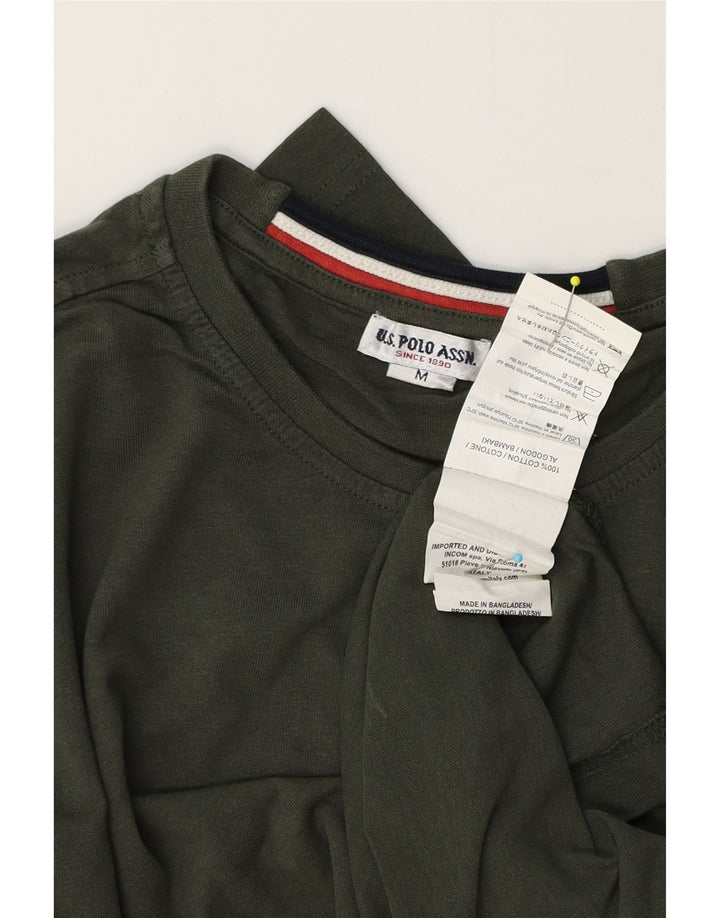 U.S. Polo Assn. Herren-Oberteil aus Baumwolle mit langen Ärmeln, Mittelkhaki