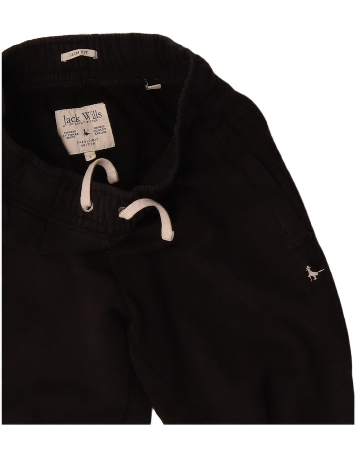 Jack Wills Slim Fit Herren-Trainingshose, Jogginghose, Größe S, Schwarz, Baumwolle