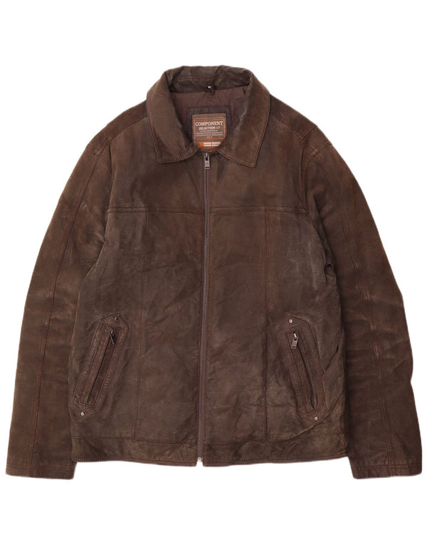 Canda Herren Lederjacke UK 42 XL Braunes Leder