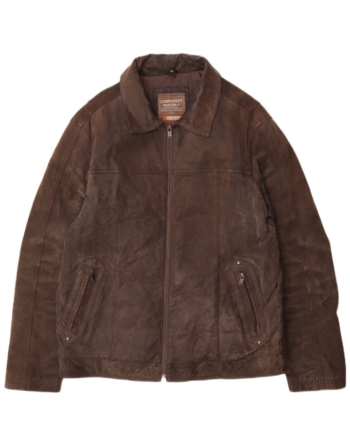 Canda Herren Lederjacke UK 42 XL Braunes Leder