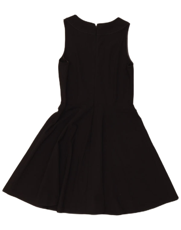 Oasis Damen Ärmelloses A-Linien-Kleid UK 12 Medium Schwarz Polyester
