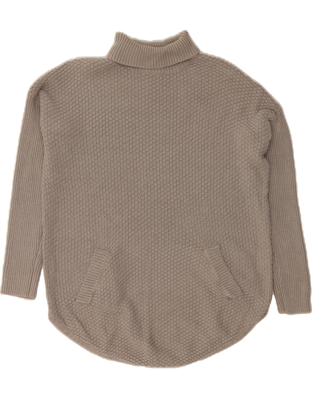 JOULES Womens Oversized Roll Neck Jumper Sweater UK 8 Small Grey Cotton Vintage Joules and Second-Hand Joules from Messina Hembry 