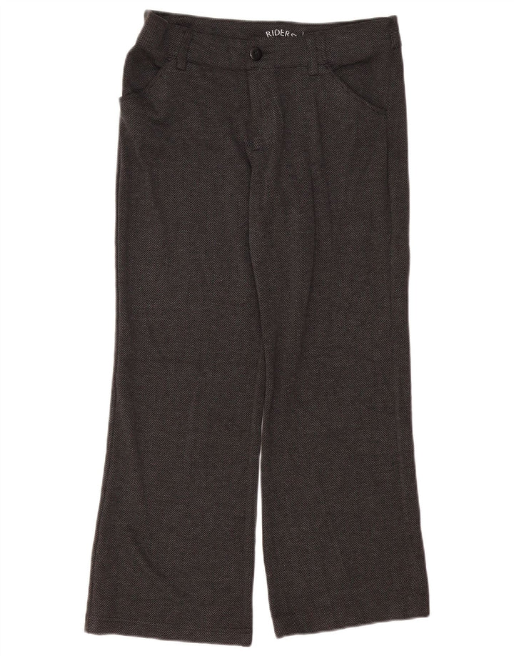 LEE Damen Riders Bootcut-Hose mit kurzem Schnitt, W32, L25, graues Fischgrätenmuster
