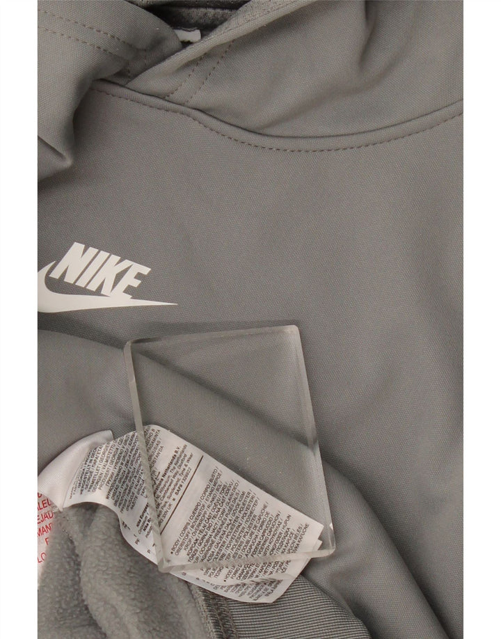 NIKE Dri Fit Graphic Kapuzenpullover für Jungen, 13–14 Jahre, Grau, Farbblock