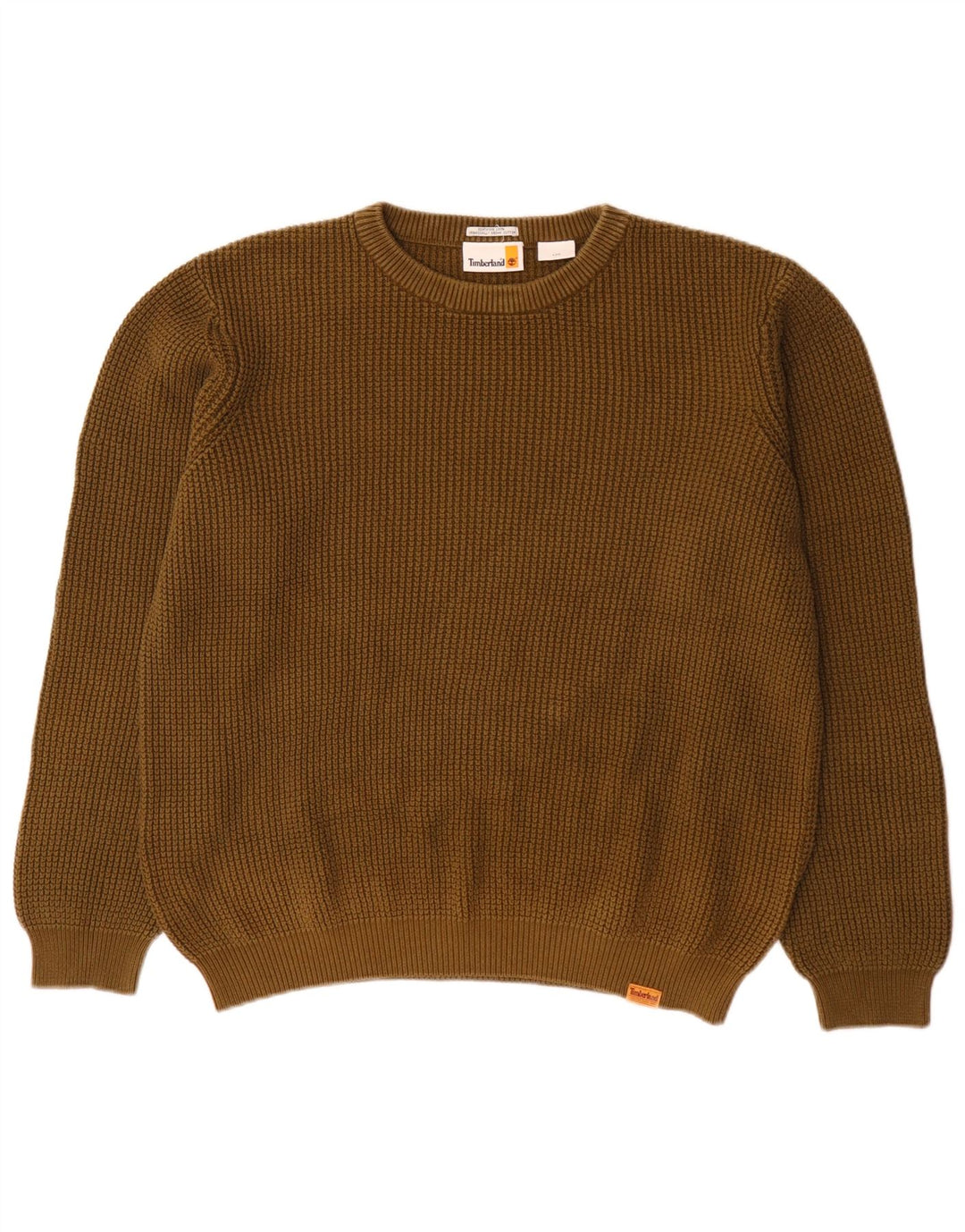 Timberland Herren-Pullover mit Rundhalsausschnitt, groß, Khaki, Baumwolle