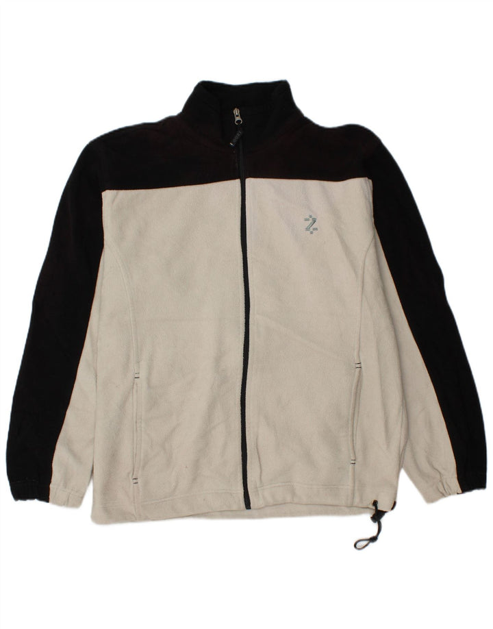 IZOD Herren Fleecejacke UK 38 Mittelweißes Colourblock-Polyester