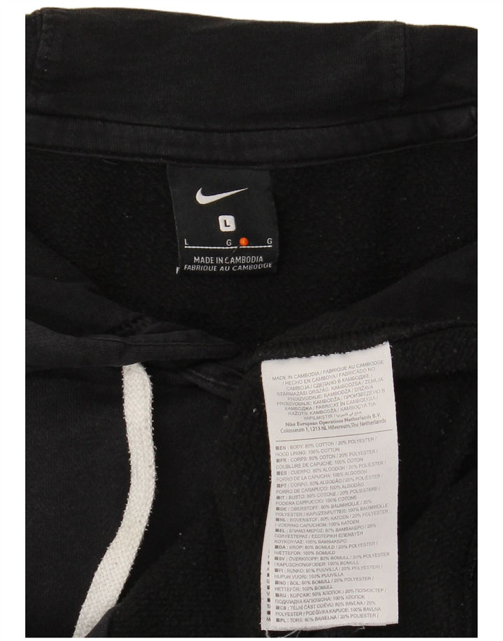 NIKE Herren-Kapuzenpullover, groß, schwarze Baumwolle