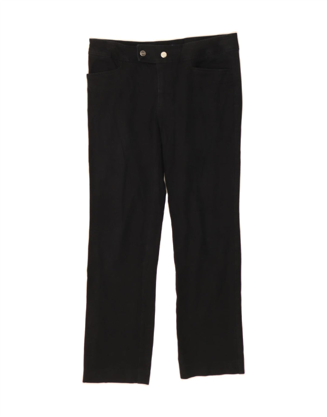 CHAPS Womens Straight Casual Trousers US 6 Medium W30 L27 Black Cotton Vintage Chaps and Second-Hand Chaps from Messina Hembry 