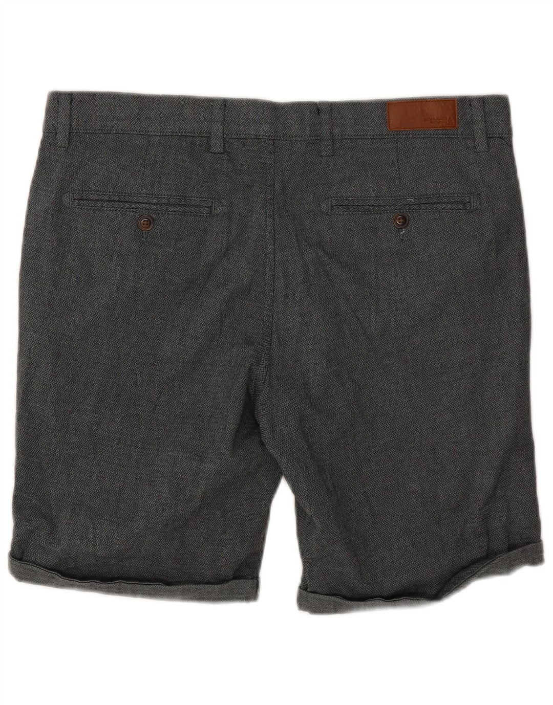 Jack & Jones Herren-Chinoshorts, Größe L, W34, grau gefleckte Baumwolle