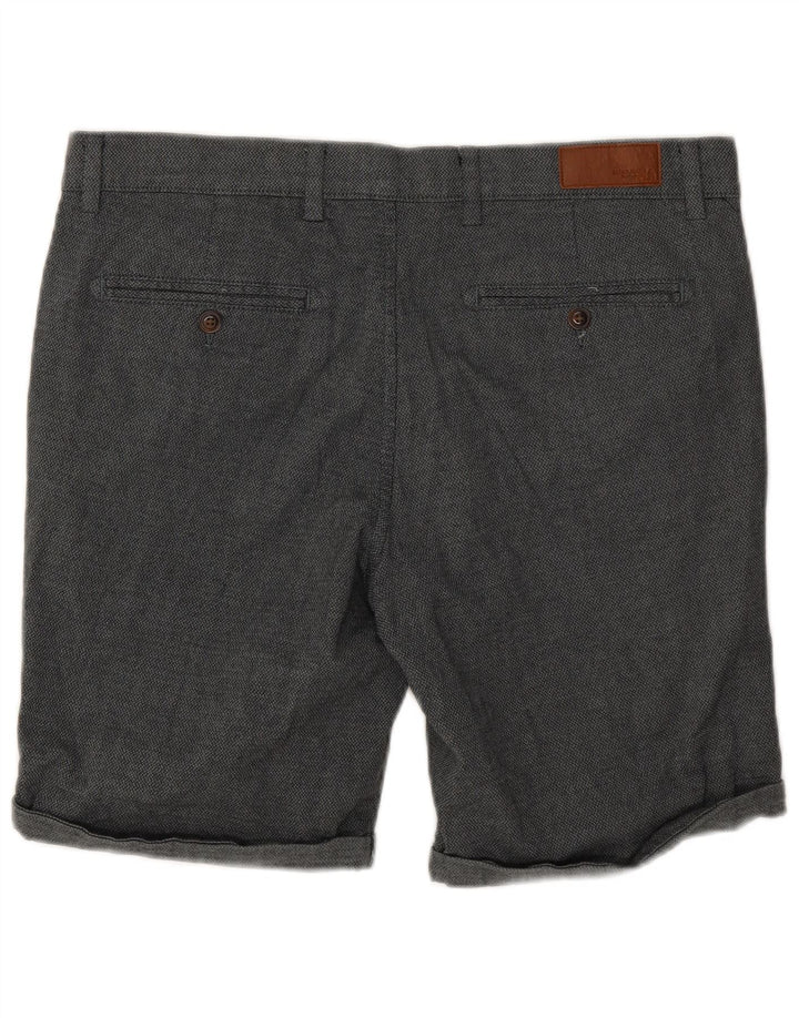 Jack & Jones Herren-Chinoshorts, Größe L, W34, grau gefleckte Baumwolle