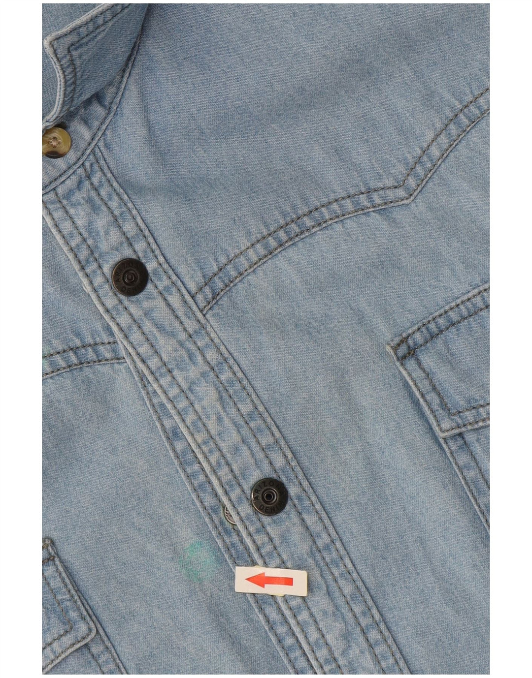 ARIZONA Herren-Jeanshemd mit kurzen Ärmeln, Größe L, Blau