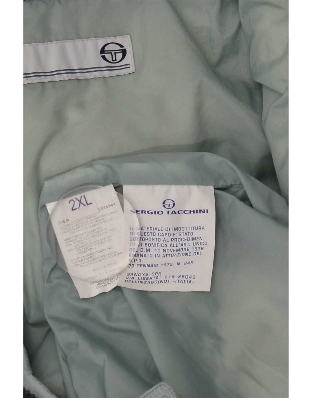 Sergio Tacchini Herren Wattierte Jacke UK 44 2XL Blau Polyamid