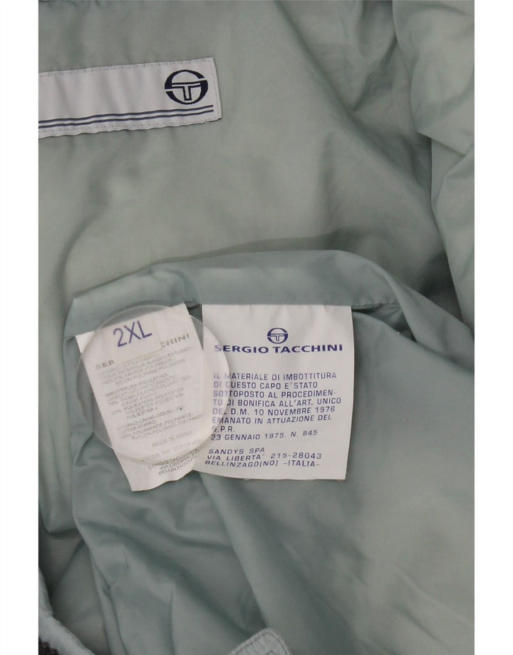 Sergio Tacchini Herren Wattierte Jacke UK 44 2XL Blau Polyamid